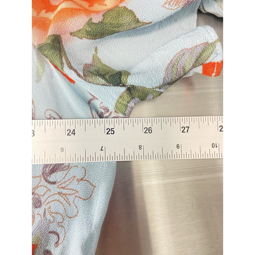 Soft Surroundings First Bloom Maxi Dress Women's 3X Blue Floral Tiered Boho Chic - Picture 9 of 10